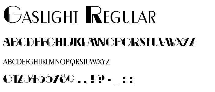 Gaslight Regular font
